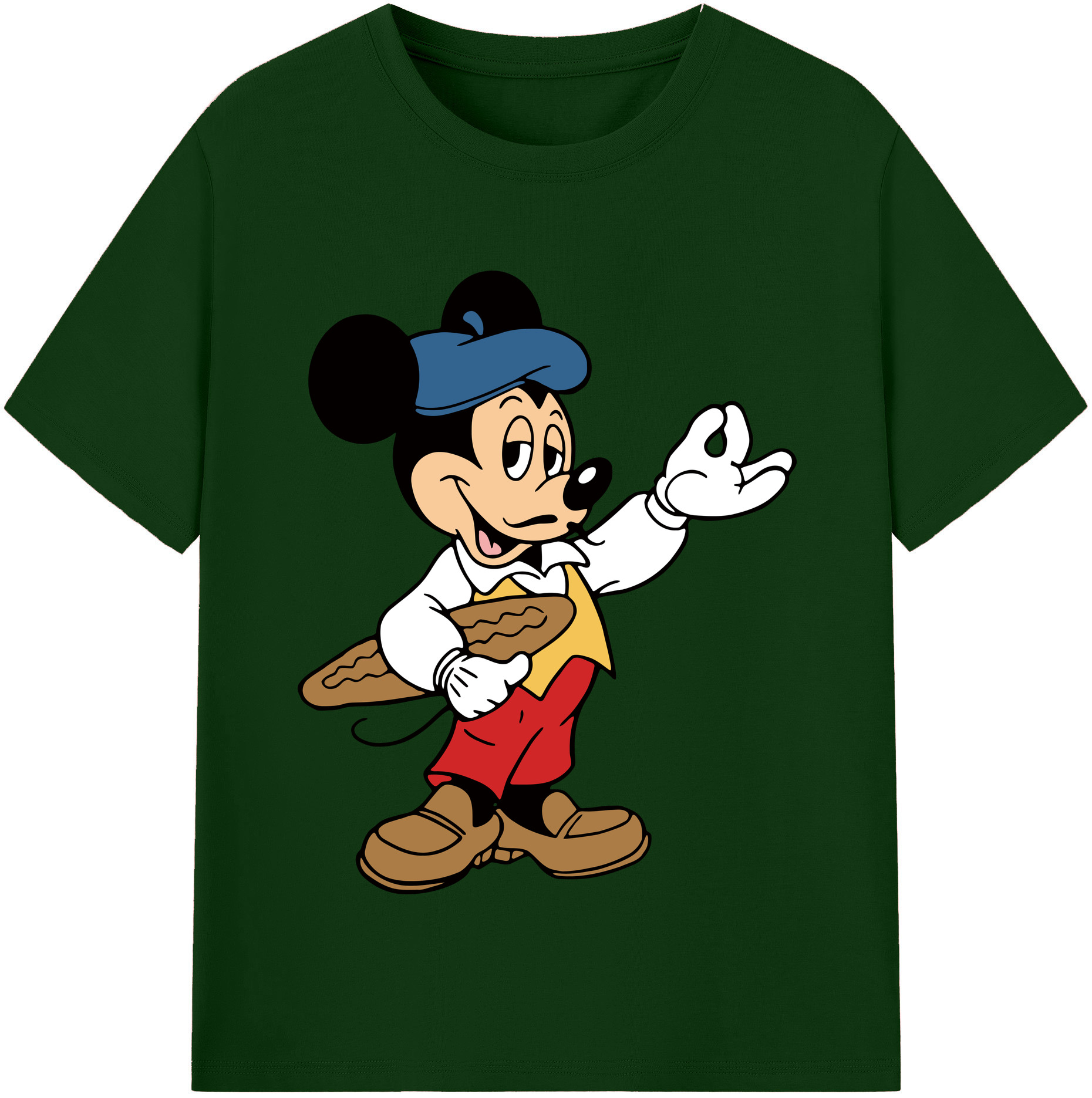 （画像用） ミッキーマウス Mickey Mouse 綿100％半袖Tシャツ（フロントプリント）